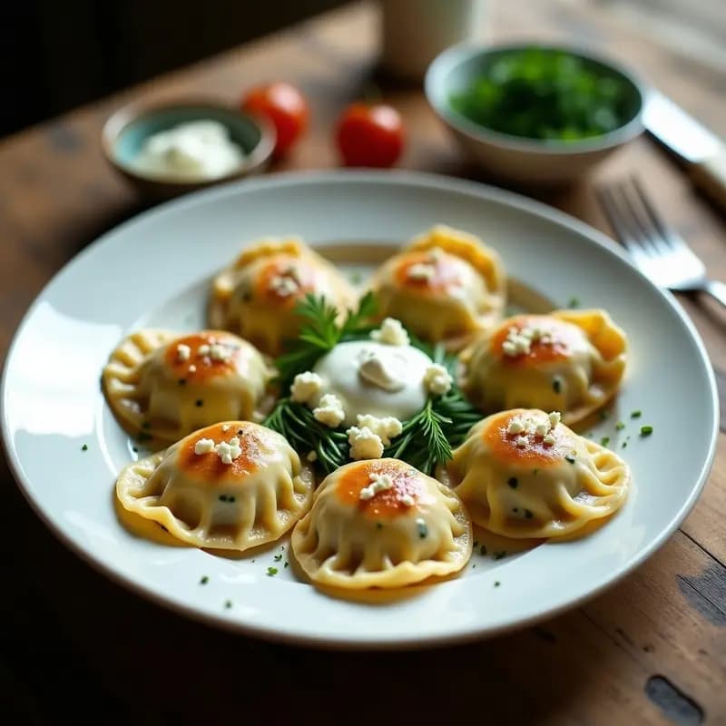 Pierogi Polaco de Espinacas y Queso Feta: Receta Vegetariana en Olla Lenta