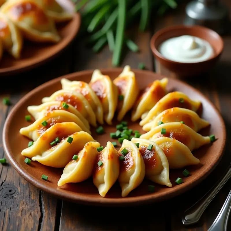 Pierogi Polaco de Patata y Cebolla Caramelizada: Receta Tradicional en Airfryer