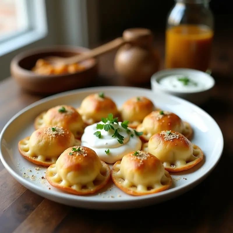 Pierogi Polacos de Patata y Queso Blanqueado: Aperitivo Eslavo Fácil y Reconfortante