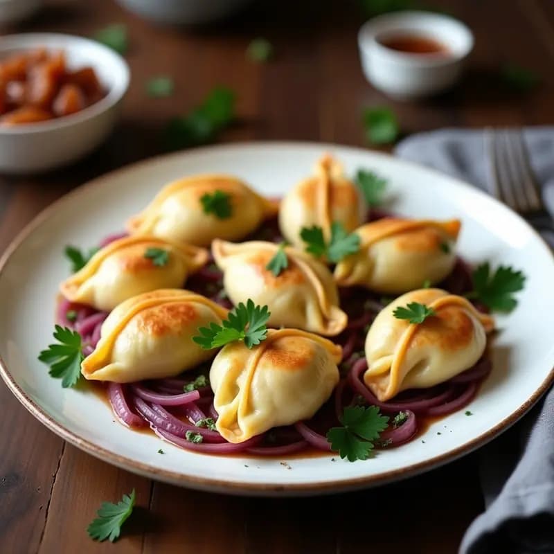 Pierogi de Patata y Queso certificados sin lactosa: Receta Polaca en Thermomix