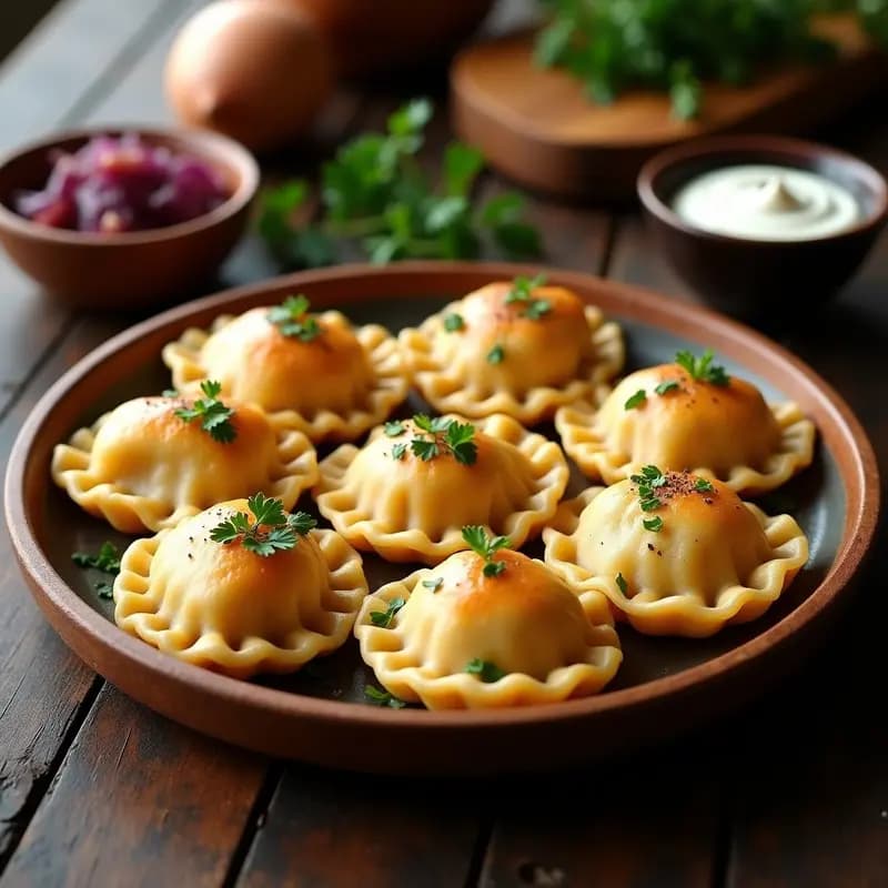 Pierogi Polacos con Relleno de Patata y Queso: Receta Tradicional en Airfryer