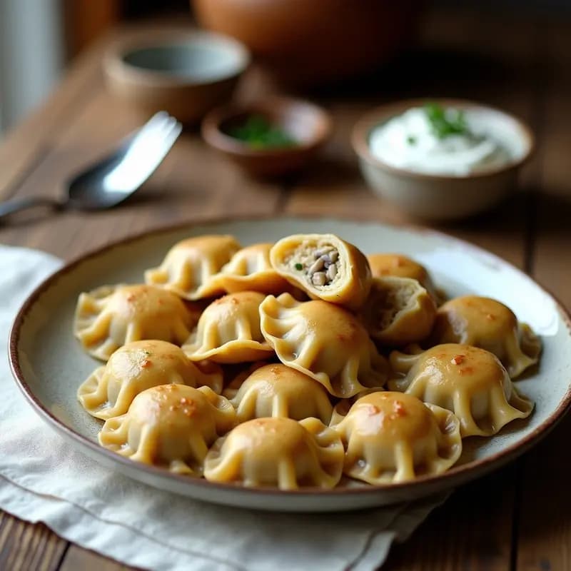 Pierogi Polacos de Sauerkraut y Champiñones: Receta Tradicional para Tupper