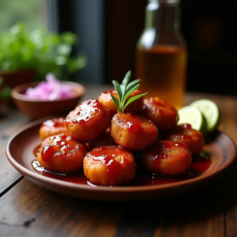 Pig Out Filipino con Pancitas y Salsa BBQ: Receta en Airfryer