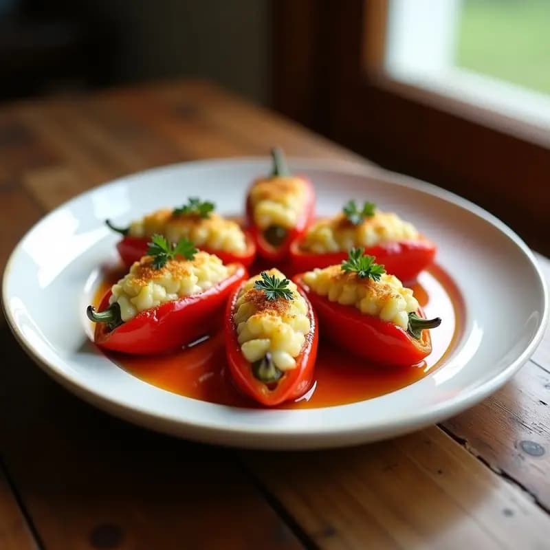 Pimentones Rellenos de Brandada de Bacalao: Tapa Tradicional Murciana y Sin Lactosa