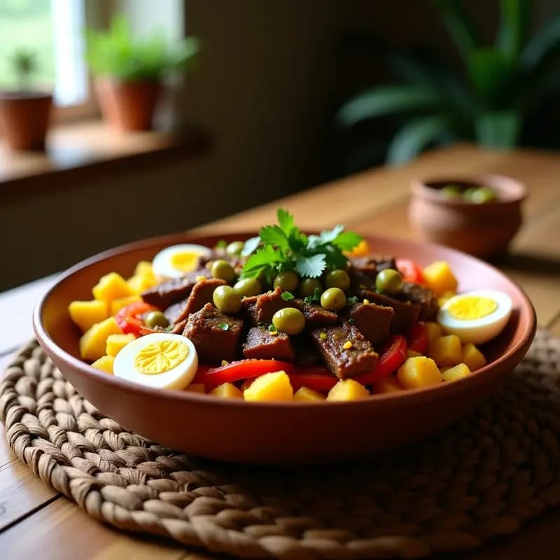 Pimienta de Padeiro: Receta Brasilera de Carne Secada con Mandioca y Vinagreta de Limón