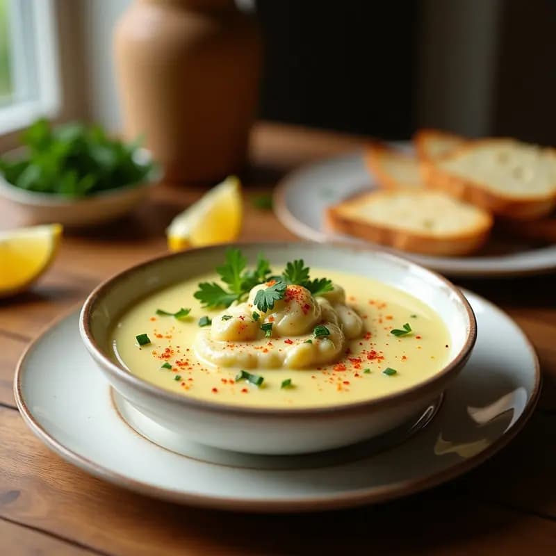 Pimienta de Pique con Brandade de Bacalao: Aperitivo Francés Crema de Pescado y Patata