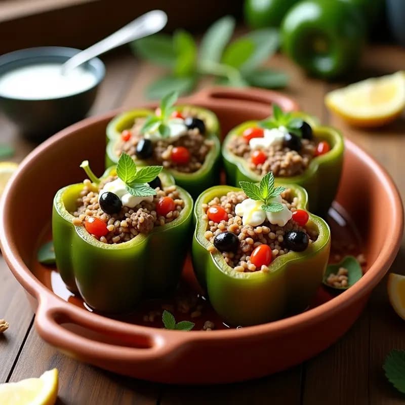 Pimienta Rellena de Arroz y Carne Molida: Receta Griega Horneada y Sin Gluten