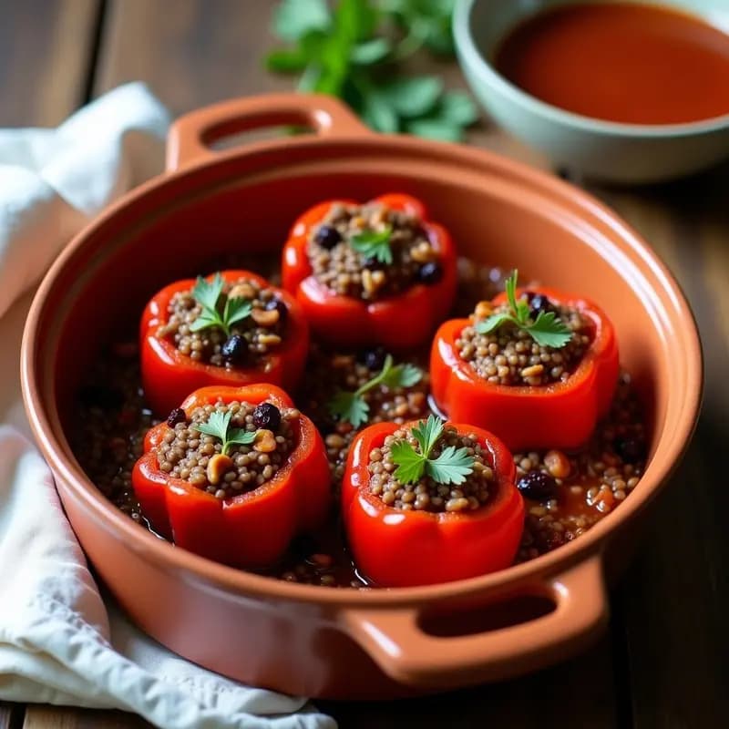 Pimienta Rellena de Arroz Salvaje y Arándanos: Receta Húngara Sin Gluten y Vegana