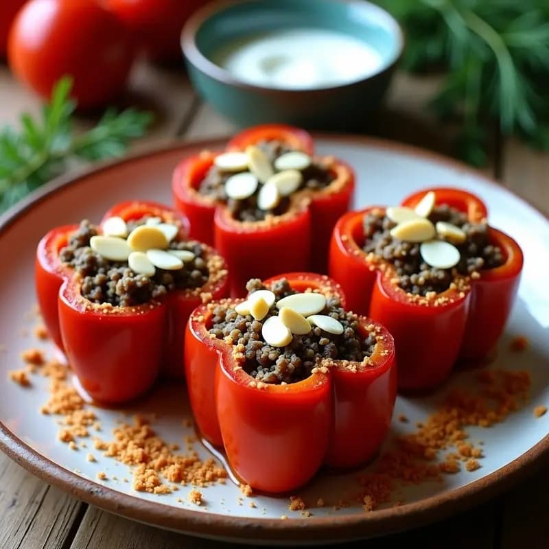 Pimienta Rellena de Arroz Salvaje y Queso Feta: Receta Húngara Tradicional y Crujiente