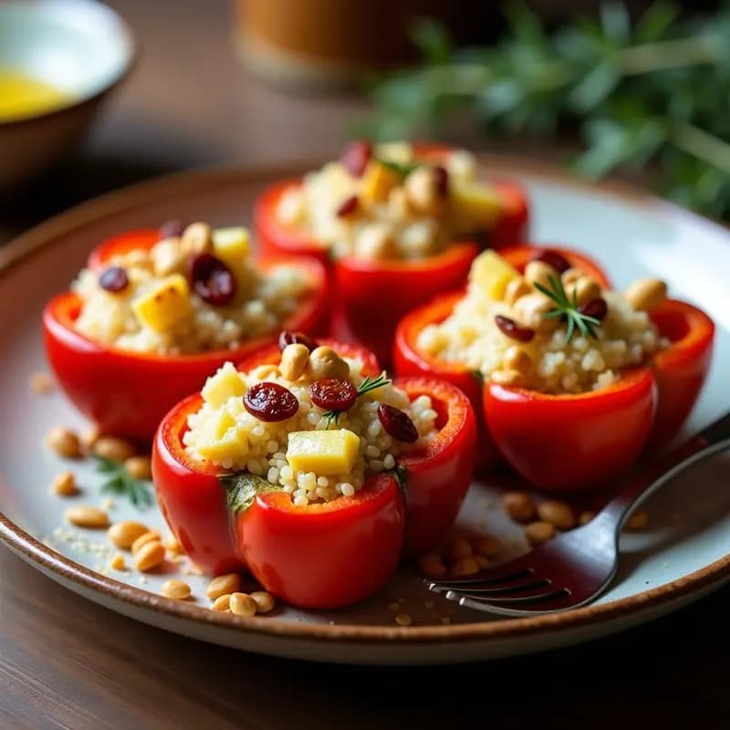 Pimienta Rellena de Quinoa y Queso Halloumi: Receta Griega al Horno