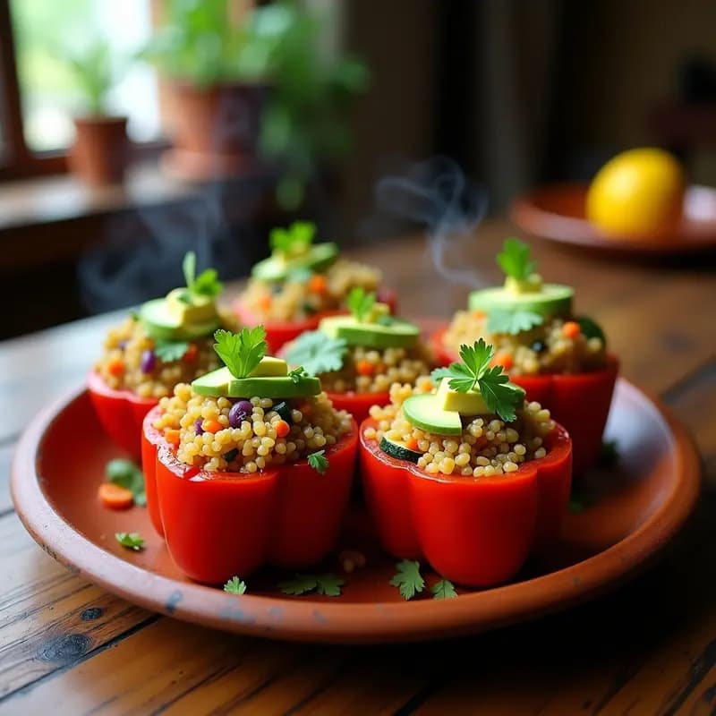 Pimienta Rellena de Quinoa y Vegetales: Receta Haitiana Sin Gluten y Vegana