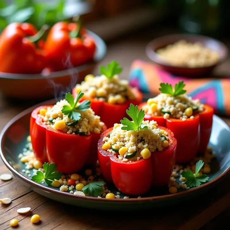 Pimienta Rellena de Quinoa y Verduras: Receta Mexicana Sin Carne y Alta en Fibra
