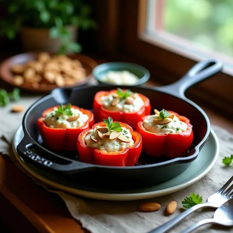 Pimienta de Relleno de Queso de Cabra y Higuitos: Receta Dominicano en Sartén