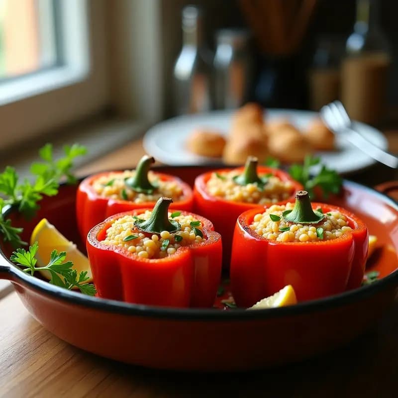 Pimiento Relleno de Marisco y Arroz: Receta de la Costa en Horno