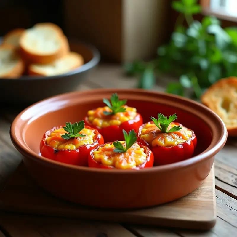 Pimientos Rellenos de Brandada de Bacalao: Tapa Tradicional del Levante