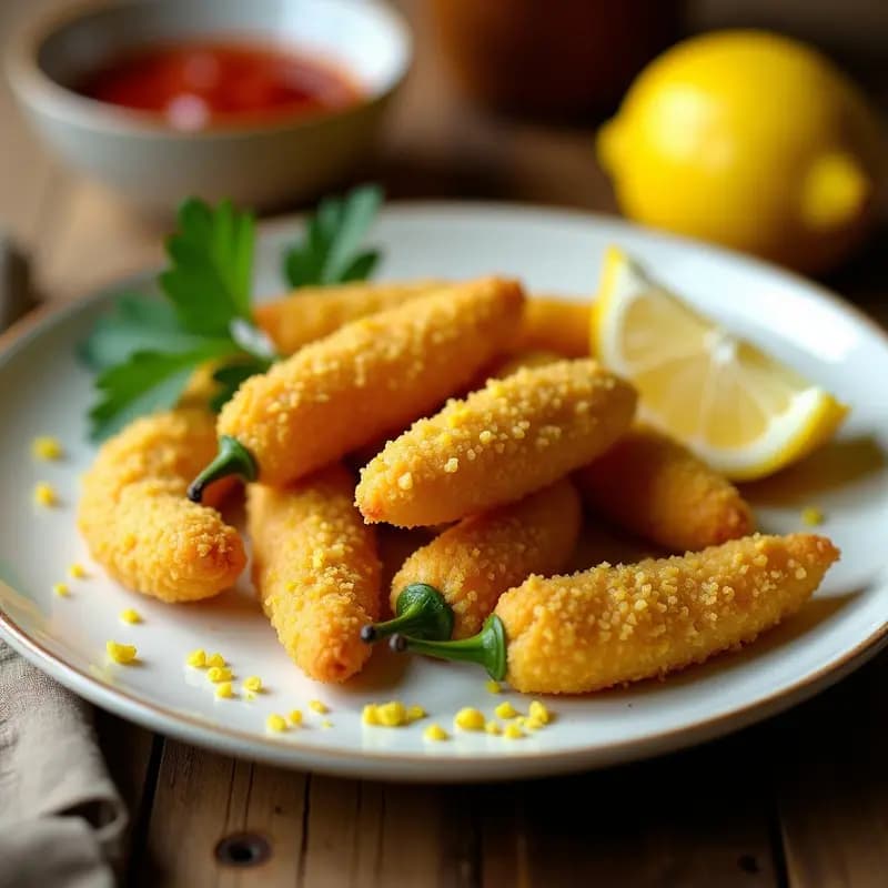 Pimientos del Padrón Rebozados con Harina de Garbanzo y Limón: Tapa Crujiente y Sin Gluten