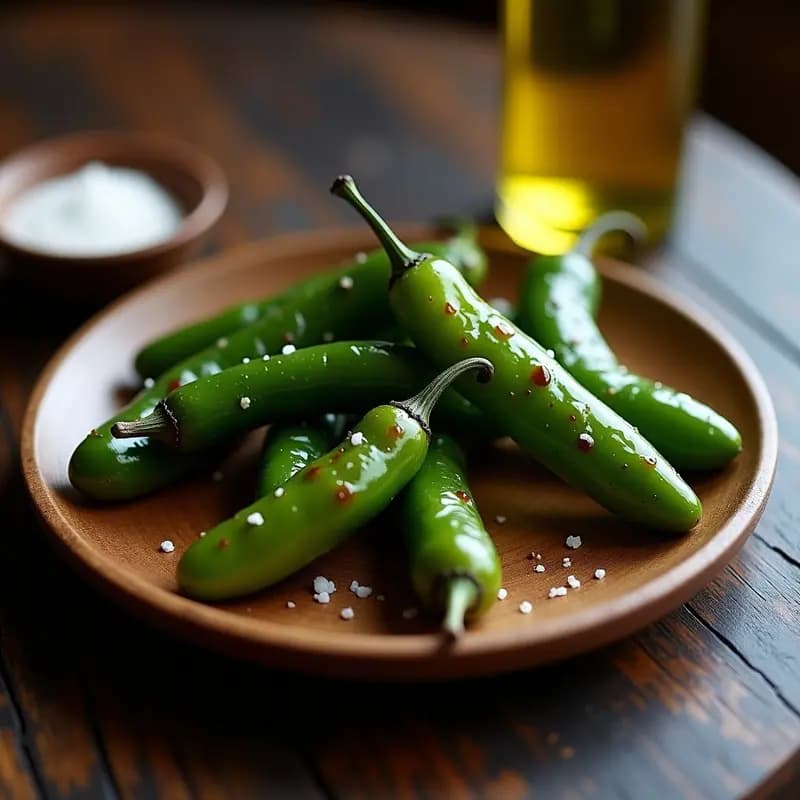 Pimientos del Padrón con Sal Grosa: Receta Tradicional en Sartén y en 10 Minutos
