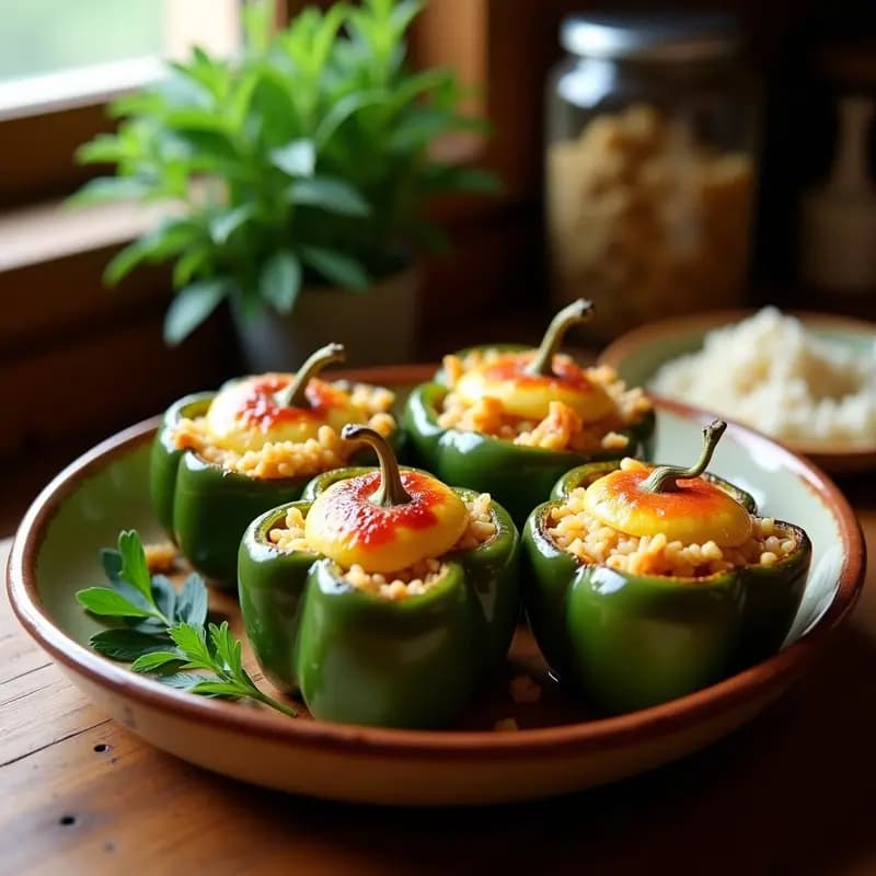 Pimientos Rellenos de Arroz y Atún: Receta de Aprovechamiento Sin Desperdicio