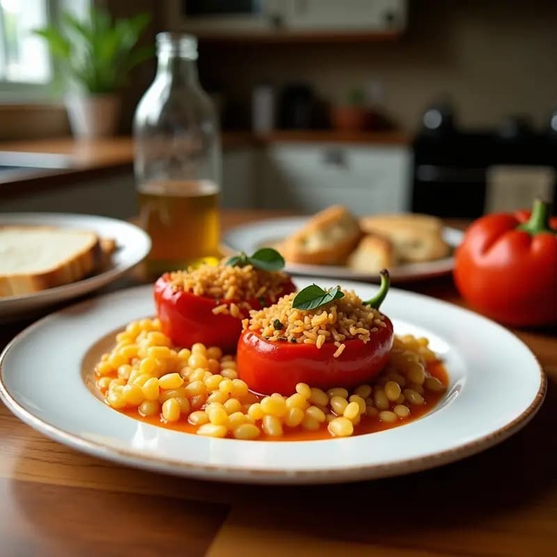 Pimientos Rellenos de Arroz y Morcilla: Receta de Aprovecho con Toque Extremeño