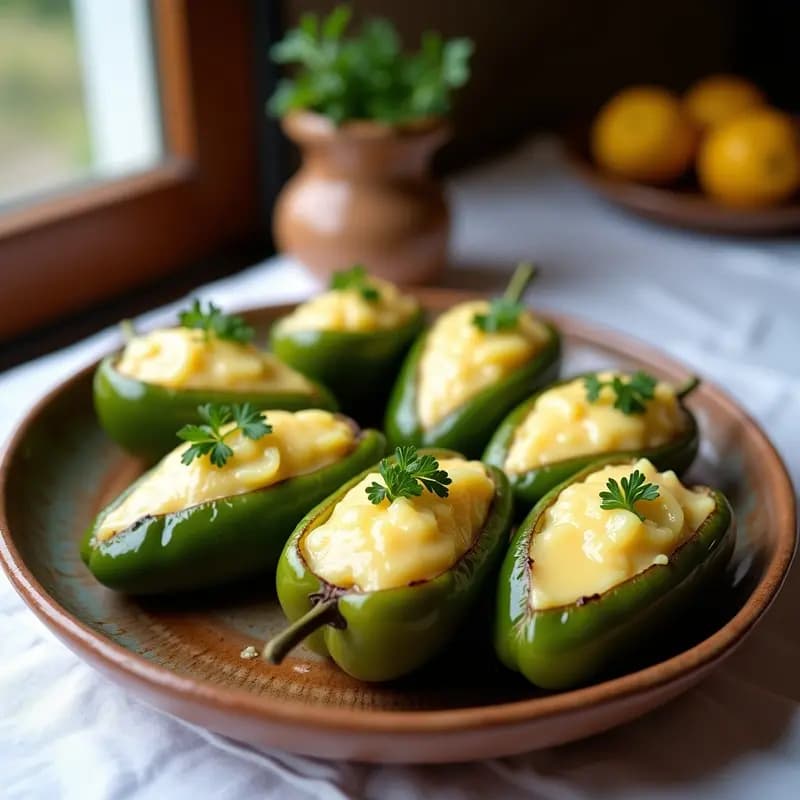 Pimientos Rellenos de Brandada de Bacalao: Tapa Andaluza con Toque Gourmet