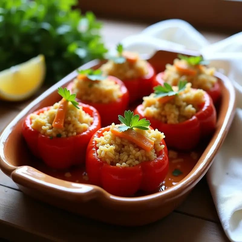 Pimientos Rellenos de Marisco y Arroz: Receta Costera de Cádiz con Toque Especiado