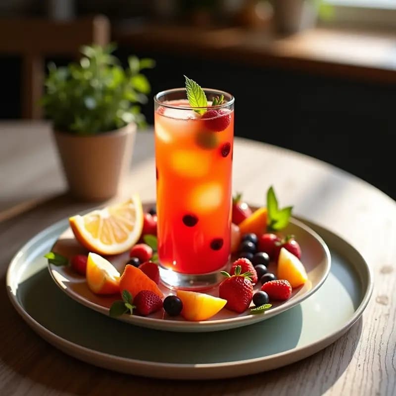 Pimm’s Cup Británico con Frutas de Temporada: Bebida Veraniega y Refrescante