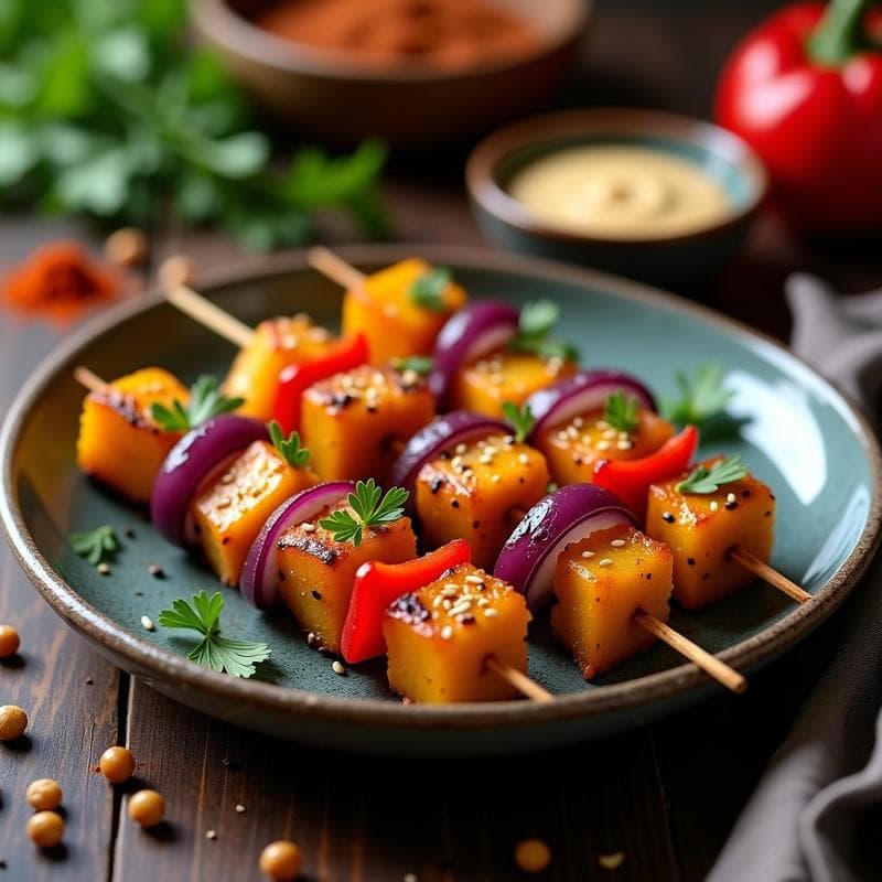 Pinchos Morunos de Calabaza y Chickpeas: Receta Vegana en Airfryer