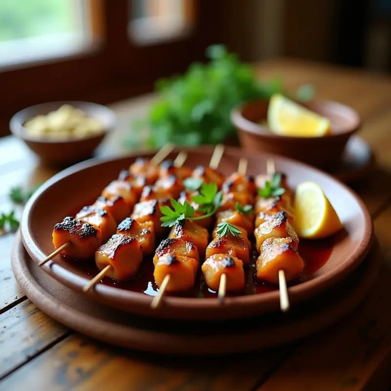Pinchos Morunos de Cerdo con Miel y Ras el Hanout: Tapa Arabo-Andaluza