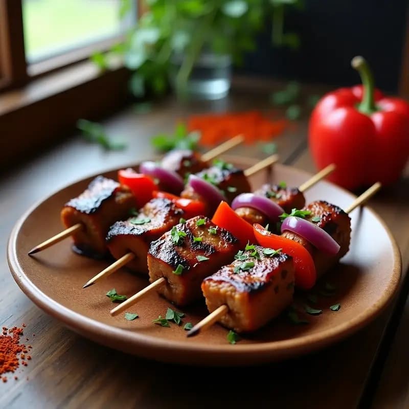 Pinchos Morunos de Cordero con Especias Bereberes: Receta Marroquí en Brochetas de Madera