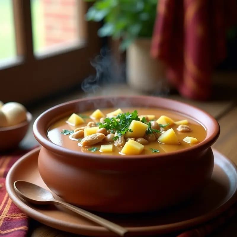 Pindito: Sopa de Maní y Pollo: Receta Boliviana Cremosa con Patatas y Especias