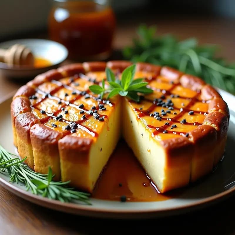 Pionic de Queso de Cabra y Miel de трутovка: Entrante Ucraniano Tradicional al Horno