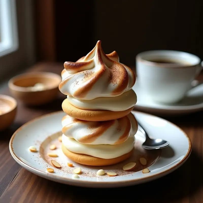 Piononos de Assado de Boda con Merengue de Café: Postre Argentino Sin Harina Tradicional