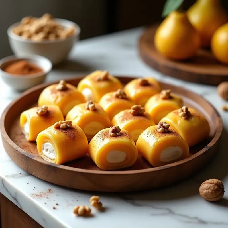 Piononos Rellenos de Dulce de Membrillo y Nueces: Postre Venezuelano Sin Horno