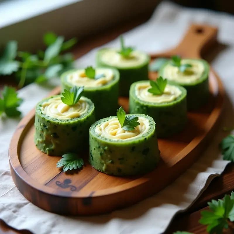 Piononos de Espinacas y Queso de Almendras: Entrante Puertorriqueño Vegano y Sin Horno