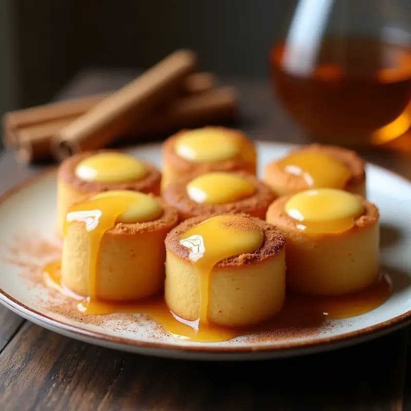 Piononos granadinos rellenos de crema y bañados en miel: Postre clásico para días de fiesta