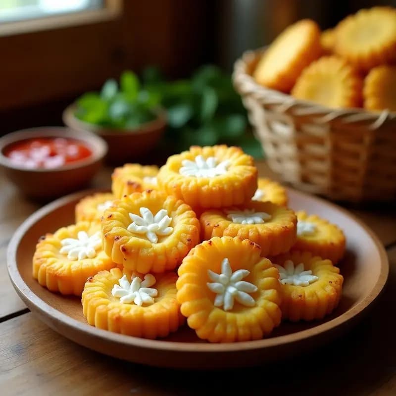 Piononos de Maíz y Queso Fresco: Aperitivo Colombiano Sin Harina con Ají Picante