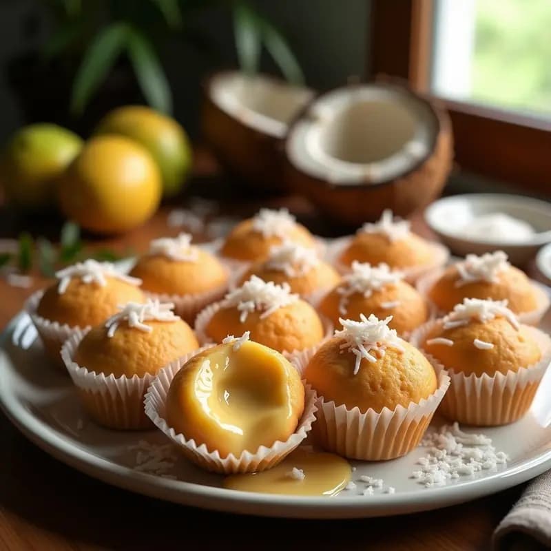 Piononos Puerto Riquenos con Relleno de Queso Crema y Mermelada de Guayaba