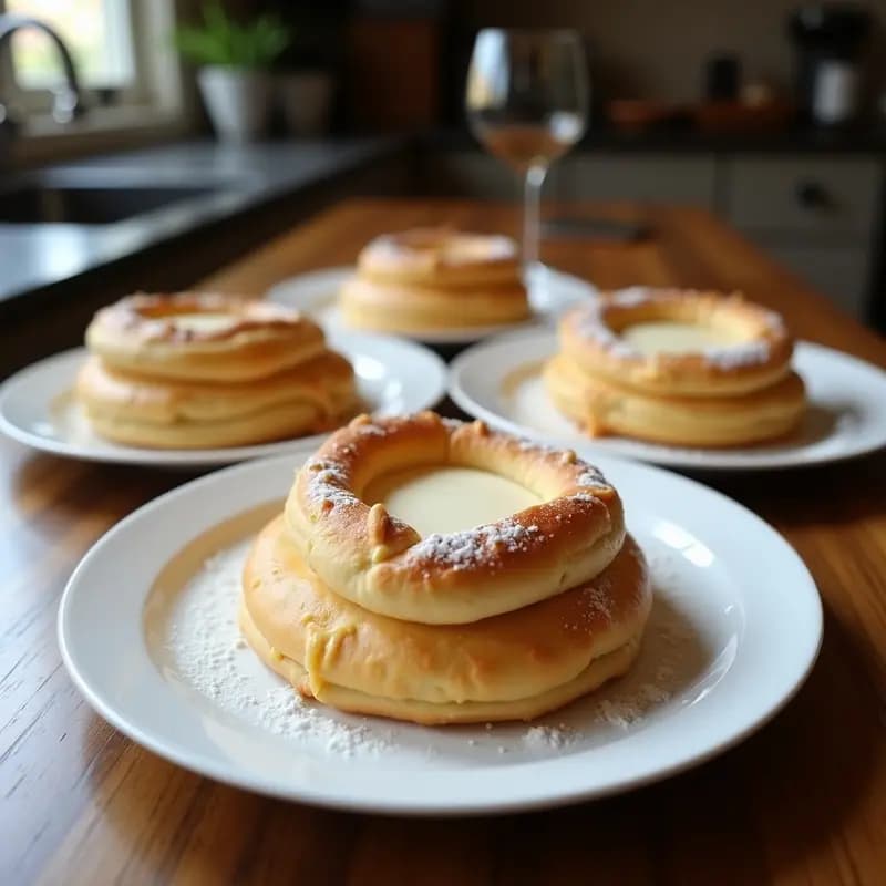 Piononos de Santa Fe: Dulces de Hojaldre con Crema y Merengue