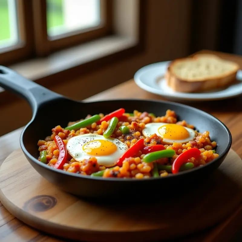 Pipérade Vasca con Huevo y Pimiento Choricero: Revuelto Tradicional en Sartén