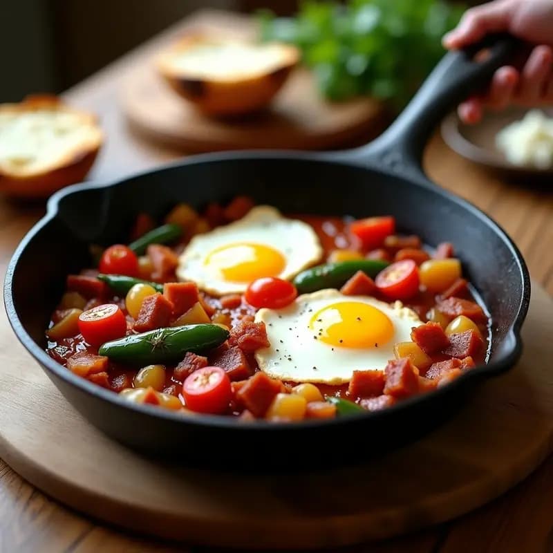 Piperrada de Bacon y Pimientos del Padrón: Acompañamiento Vasco con Toque Picante