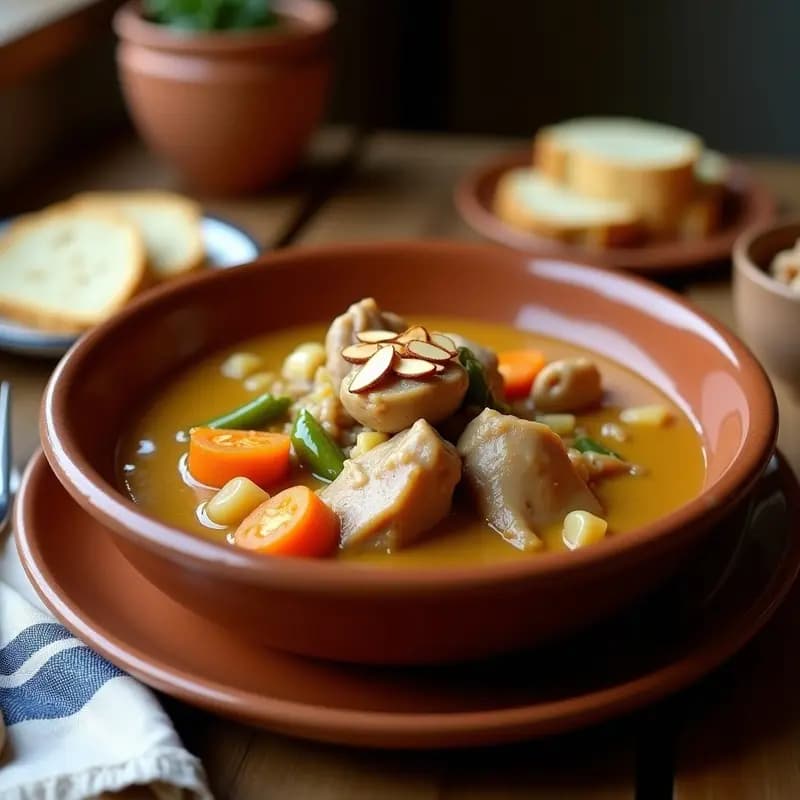 Pipián de Almendras con Conejo: Guiso Manchego de la Abuela en Olla Lenta