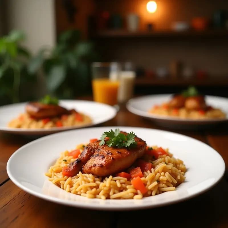 Piri Piri de Pollo Portugués con Arroz y Ensalada: Receta Picante y Jugosa