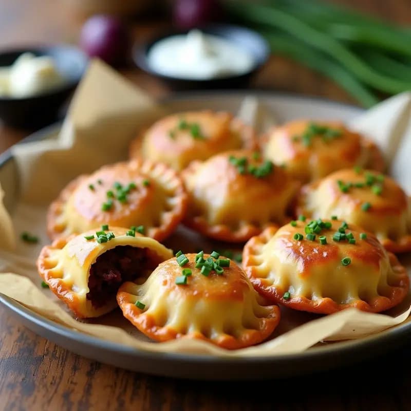 Pirróg de Patata y Queso de Cabra: Empanadillas Polacas en Airfryer