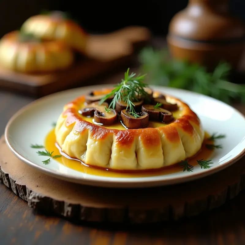 Inohlodsky Pirog de Repollo y Champiñones: Pastel Ruso Vegano sin Masa