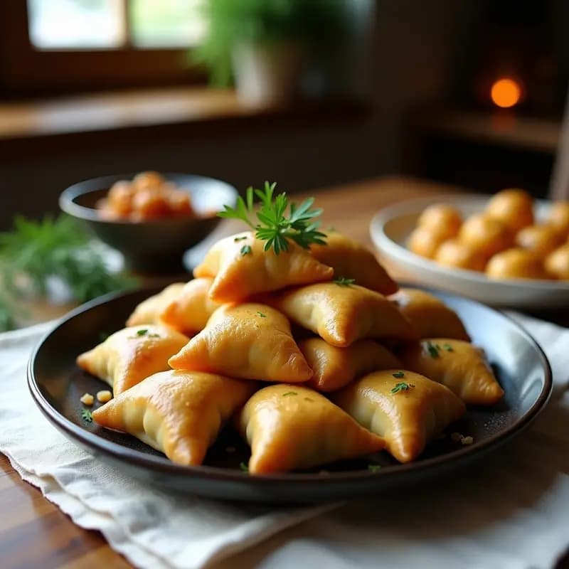 Pirogi de Patata y Cebolla Caramelizada: Receta Polaca Vegana con Masa de Centeno