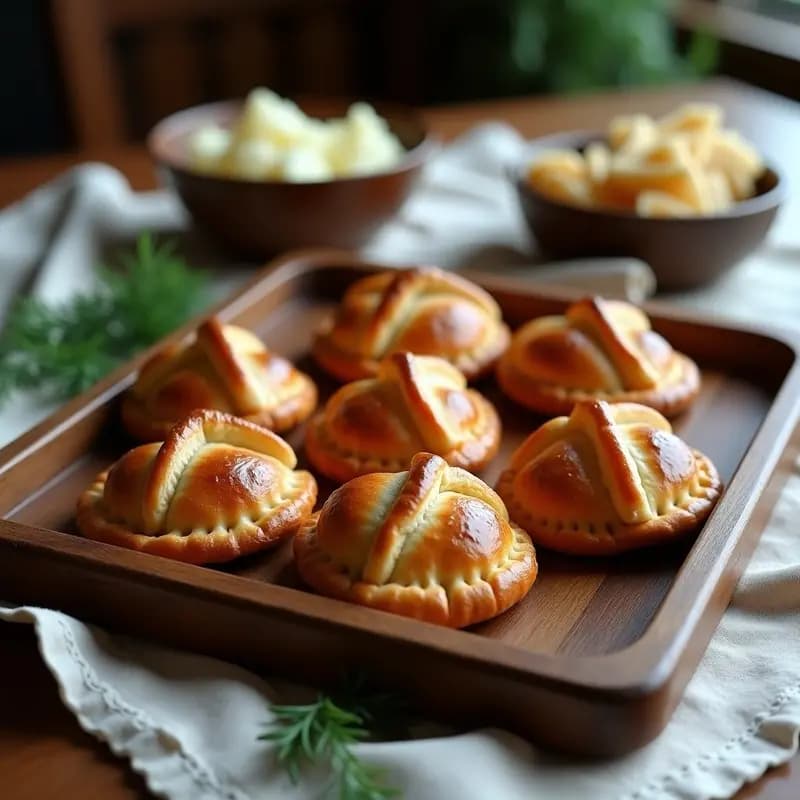 Pirogues Rusos de Carne y Repollo: Receta Tradicional en Horno con Masa de Centeno
