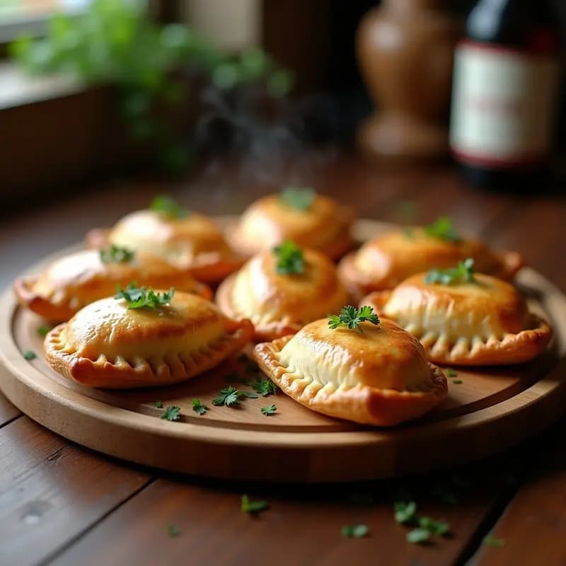 Pirogues Rusos: Empanadillas de Masa Quebrada con Carne y Cebolla