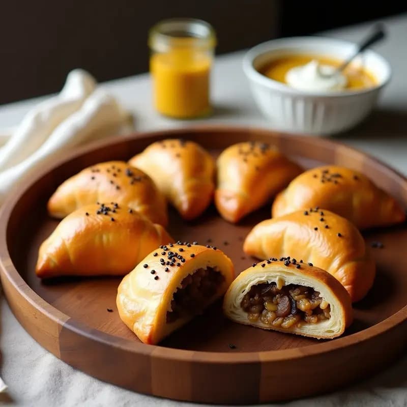 Piroshki Rusos de Col Fermentada y Hongos: Empanadillas Horneadas y Probióticas