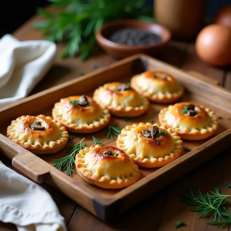 Piroshky Ucraniano de Repollo y Champiñones: Empanada al Horno Vegana