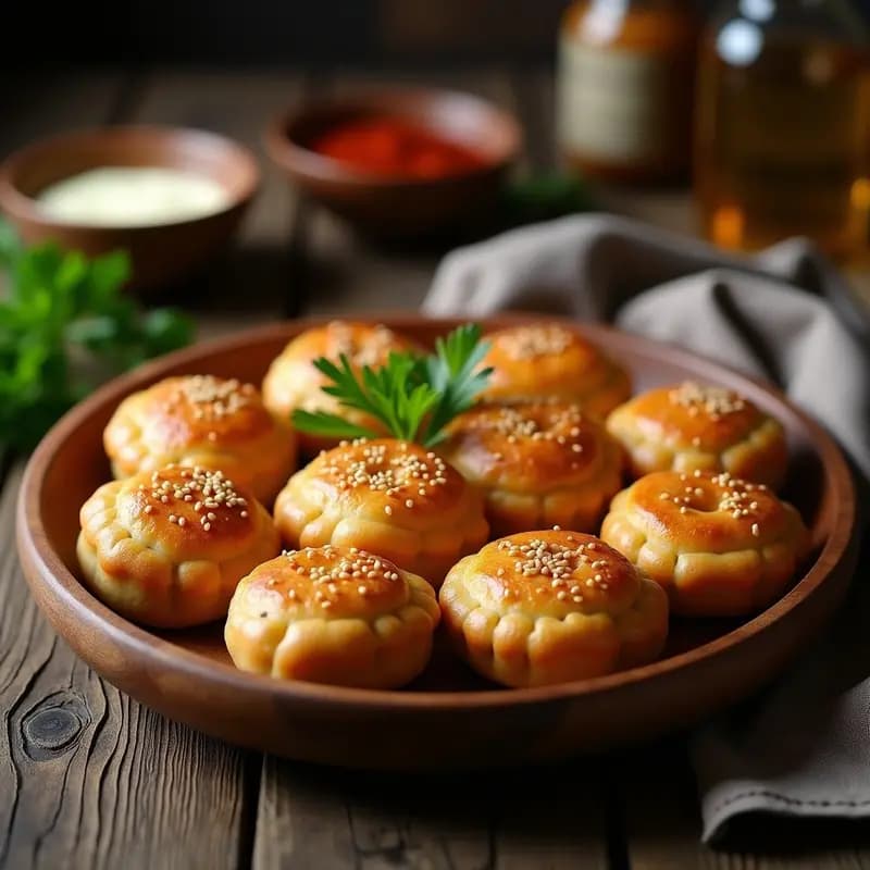 Pirozhki Rusos Rellenos de Carne y Repollo: Aperitivo Horneado con Masa Esponjosa